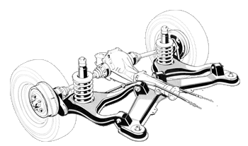 Schrglenker-Hinterachse Consul/Granada